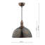 Zakhar 1 - Light Bronze/Black Dome Pendant