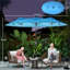Parasols de 9,7 pi et accessoires en polyester bleu clair avec espace extérieur-373603058