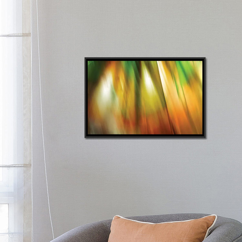 «Tie Dye II», impression sur toile, H 18 po x l 26 po x P 1,5 po, Toile avec cadre noir, Pas de tapis