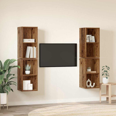 Wall TV Cabinet 4 Pcs 37 X 37 X 72 Cm
