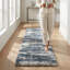Tapis d'intérieur bleu à poils longs Alban-671491934