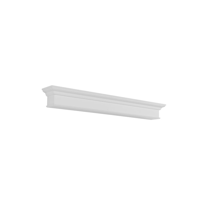 Tablette de manteau de cheminée Henry, 72 po, Blanc