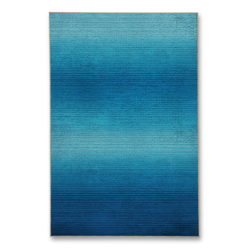 Tapis tissé traditionnel bleu marine Mosso, 3 pi 11 po x 5 pi 11 po