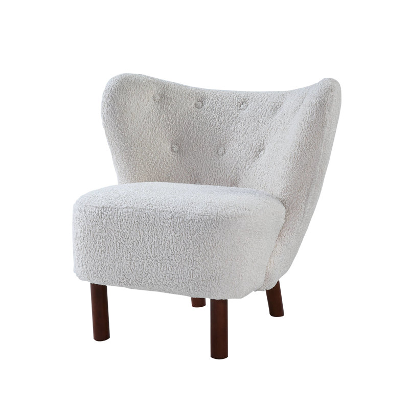 Élégant fauteuil d'appoint blanc - Style moderne et confort