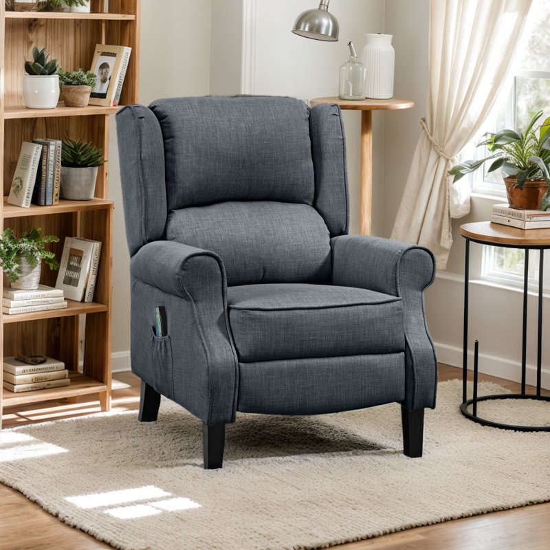 Atoka Upholstered Accent Chair, Gray Linen