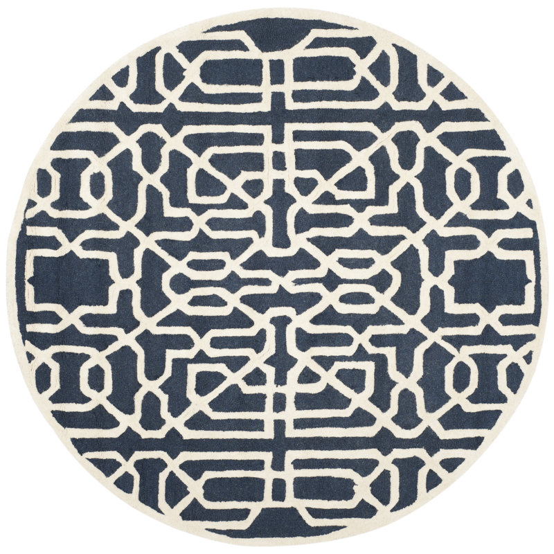 Tapis en laine touffeté à la main Cannen, Rond 6 pi