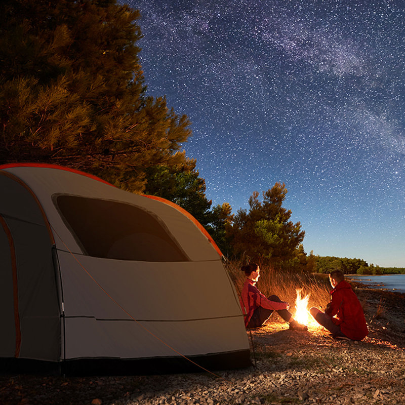 Tente de camping 8X8 VUS avec Rainfly et sac de transport, tente imperméable double couche 6 à 8 personnes pour VUS, fourgonnette et berline avec hayon arrière | Idée de cadeau