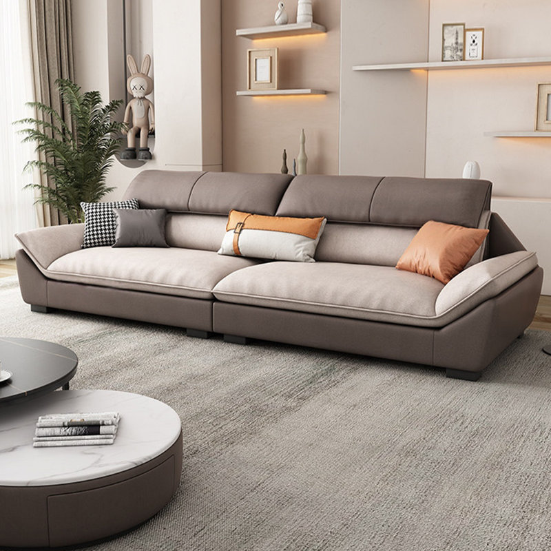 Canapé modulaire kaki en polyester, H 35,43 po x l 102,36 po x P 37,4 po