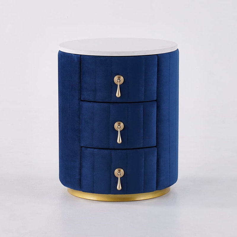 Bertta 101.6cm W Bedside Table, Blue