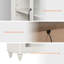 Ensemble de bureau 2 pièces Scarlett, bureau de direction 56 po et armoire avec porte vitrée, blanc