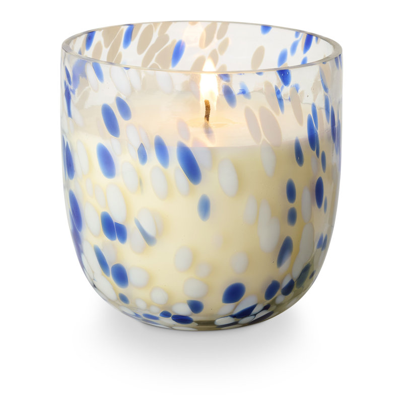 Bougie parfumée sous le soleil, Bleu / crème / transparent