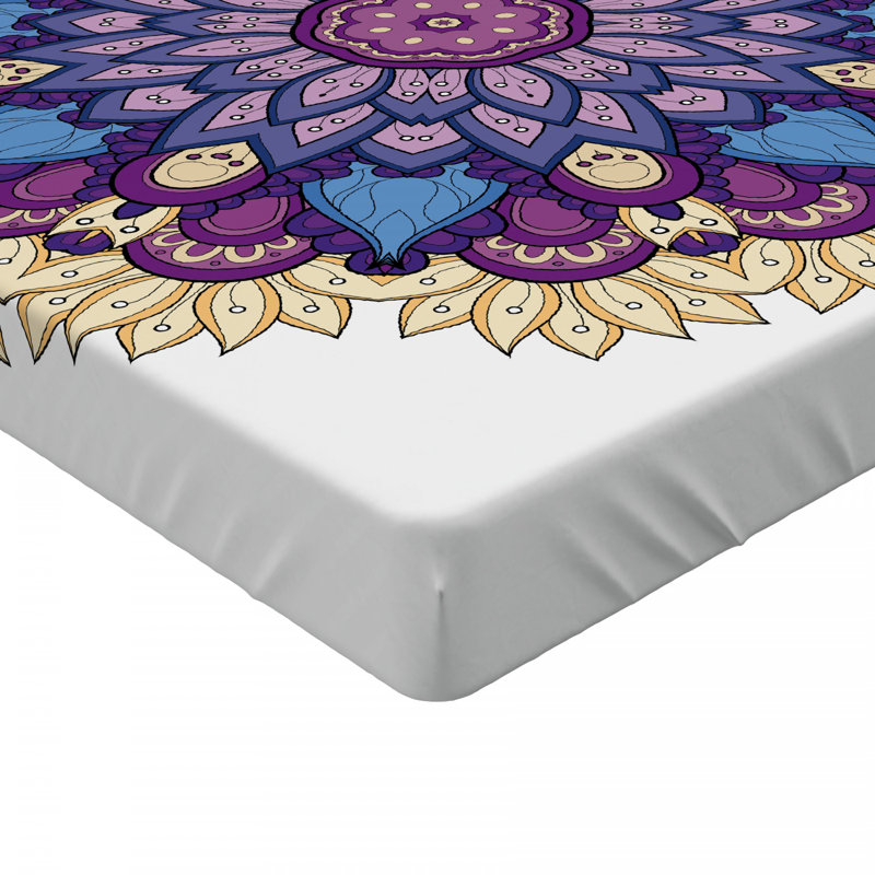Microfiber Floral Fitted Sheet, Full Fitted Sheet