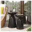 Outdoor Iron Side Tables With Flared Design, Set Of 2 , Navy Blue-965498261