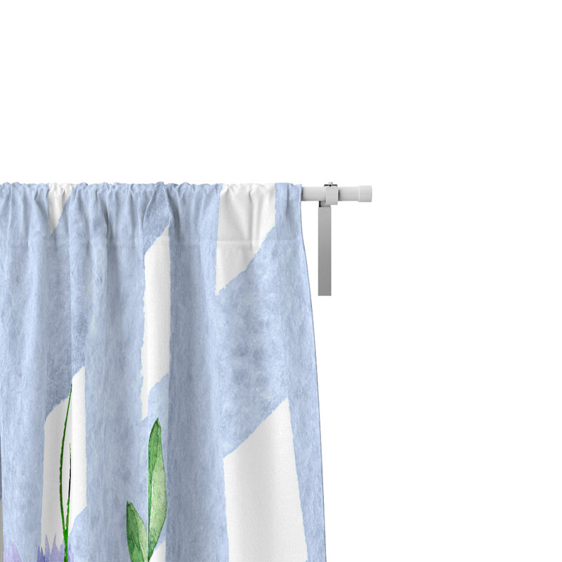 Panneaux de rideaux semi-transparents à motif floral, L 20 po x L 82 po