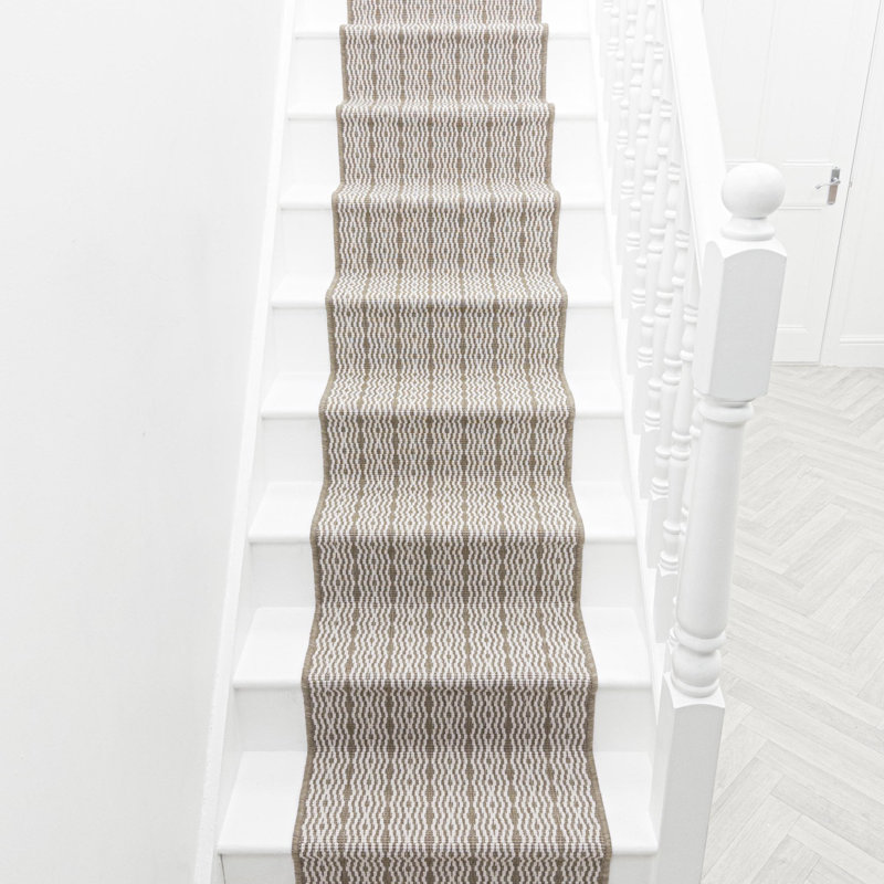 Stair Runner Striped Flatweave Area Rug, Runner 60 x 450 cm