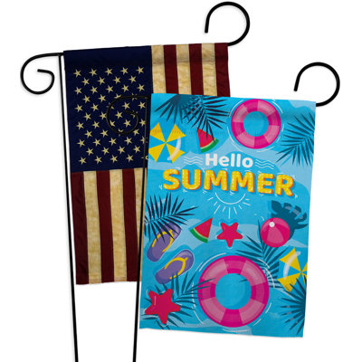 Drapeau de jardin en polyester 2 côtés 18,5 x 13 po