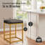 Tabouret de comptoir de cuisine moderne taupe foncé de 24 po avec repose-pieds rembourré Borough-115273438-55602656-72244468