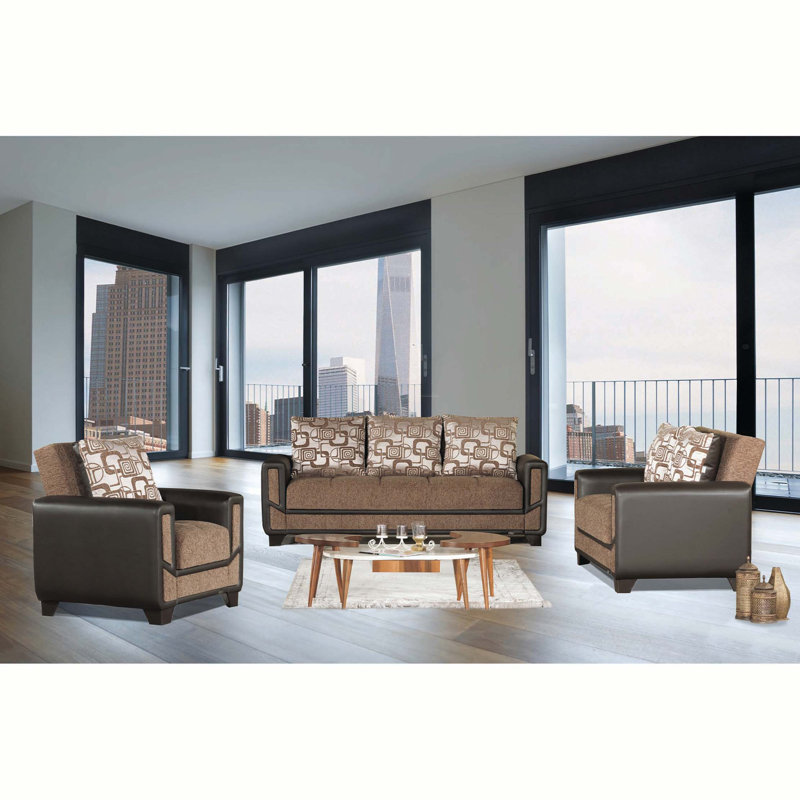 Fauteuil convertible moderne rembourré avec rangement