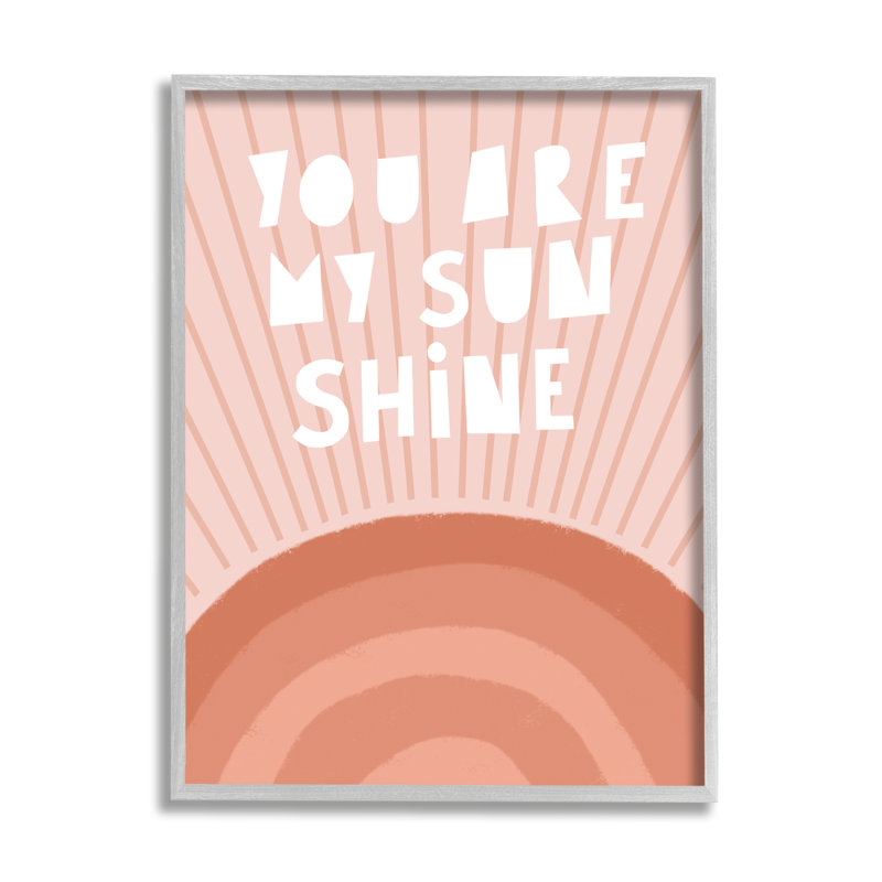 «My Sunshine Motivation», orange, rosé, arc-en-ciel, H 11 po x l 14 po, Estampe numérique Farmhouse
