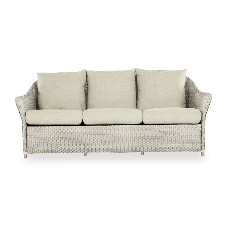 Weekend Retreat Outdoor 3 - Seat Patio Sofa, Black Sand, Linen