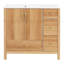 Meuble-lavabo en bois 36 po avec cadre en bois massif