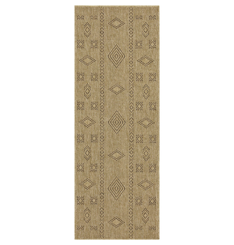 Earth GC_NTL1002 Jute/Mocha 2 Ft. 7 In. X 7 Ft. 3 In. Indoor/Outdoor Area Rug