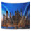 Tapisserie panorama new york night new york city avec accessoires suspendus inclus