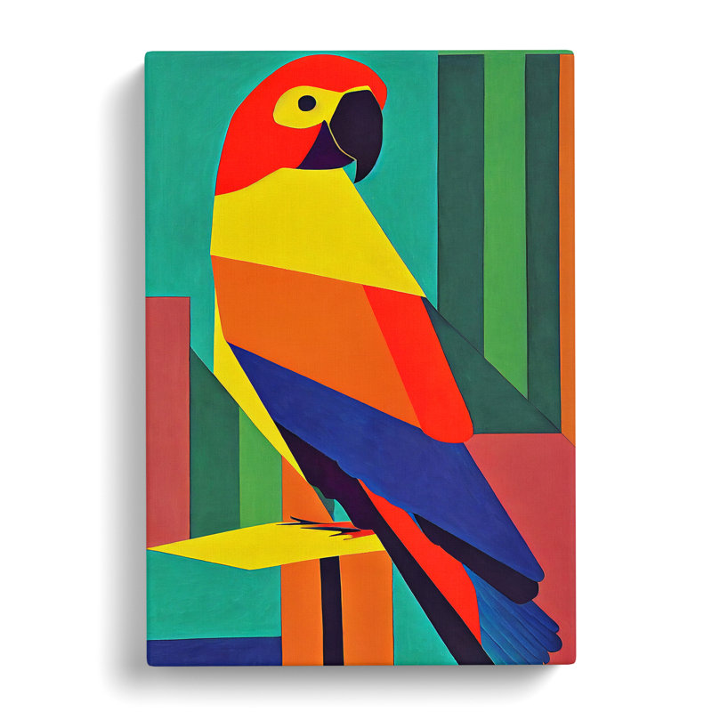 Parrot Abstract Vol.2 - Wrapped Canvas, 60cm H x 40cm W x 3cm D