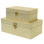Faux Shagreen Leather Decorative Storage Boxes Set Of 2, Ivory