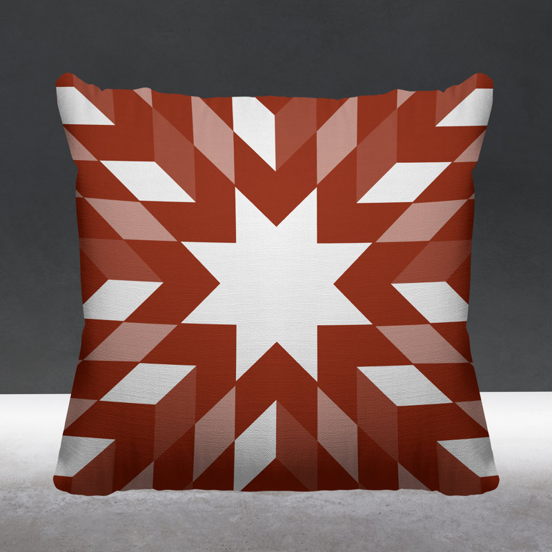 Coussin intérieur / extérieur Lynn Country, L 17 po x H 17 po, Orange brûlé
