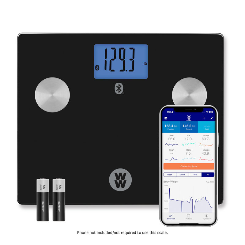 Weight Watchers Bluetooth Ultra-compact Body Analysis Scale By Conair