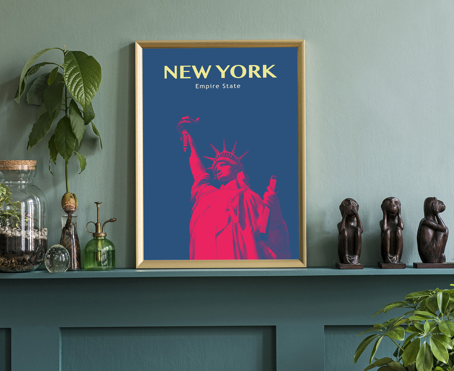 New York City Vintage Style Travel Poster New York City 