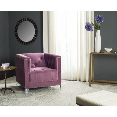 Fauteuil Harutiun en coton touffeté d'une largeur de 81,03 cm