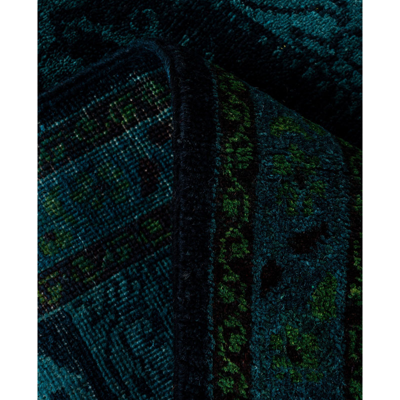Overdyed One-of-a-Kind 3' 3" X 5' 1" Hand Knotted Area Rug