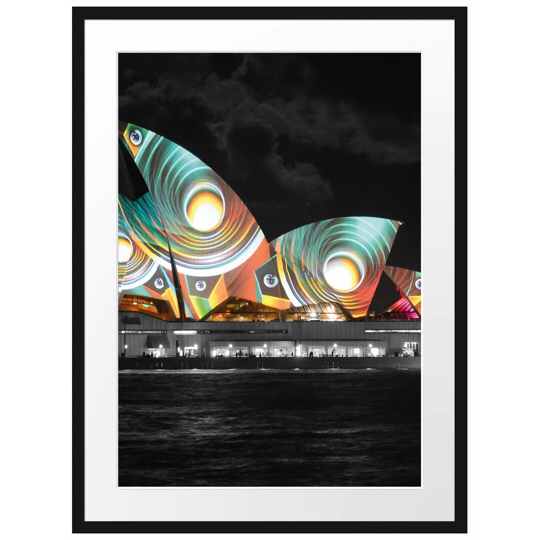 Sydney Opera House bei Nacht" Gerahmtes Poster