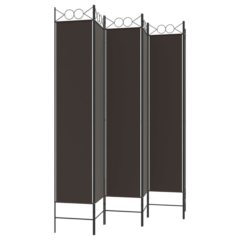 Casida Folding Room Divider, 6, 240 x 200 cm, Brown
