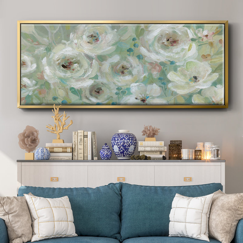 Pastel Symphony- Framed Canvas, 20" H x 50" W
