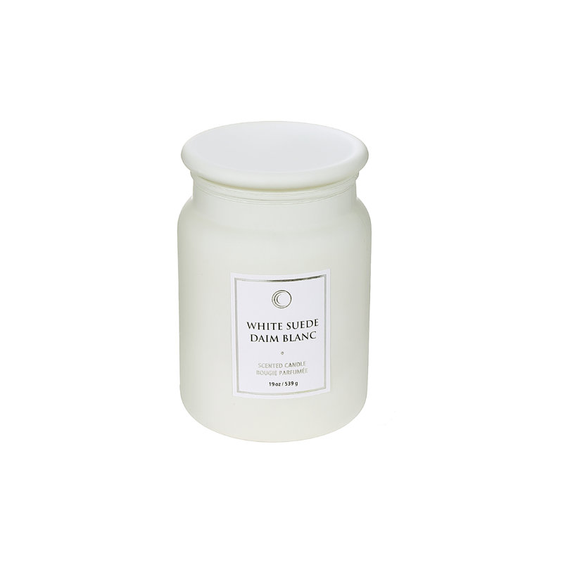 White Suede Scented Jar Candle