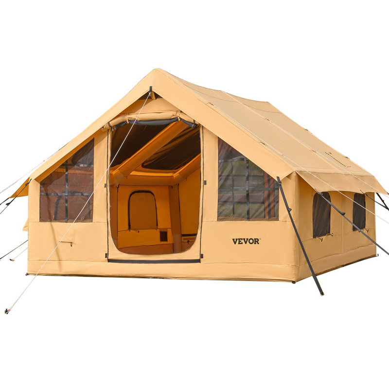 Tente gonflable de camping pour 5 à 8 personnes avec pompe et installation facile