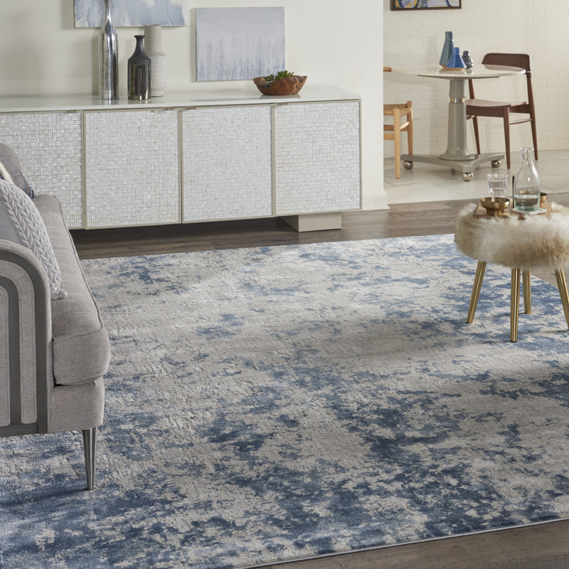 Tapis gris Modern, Rectangle 7 pi 10 po x 10 pi 6 po