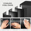 Sarisha 3 x 15L Triple Kitchen Bin Pedal Bin for Recycling and Waste, Black
