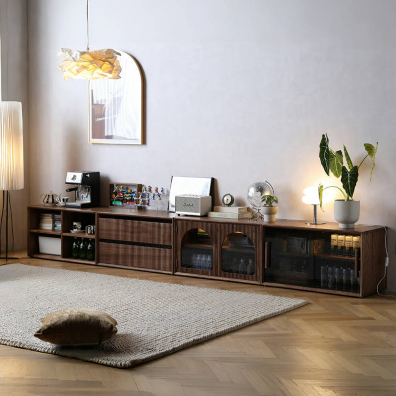 Meuble télé et rangement modulaire en bois massif
