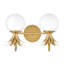 Gazala 2 Light Frosted Dimmable Vanity Light