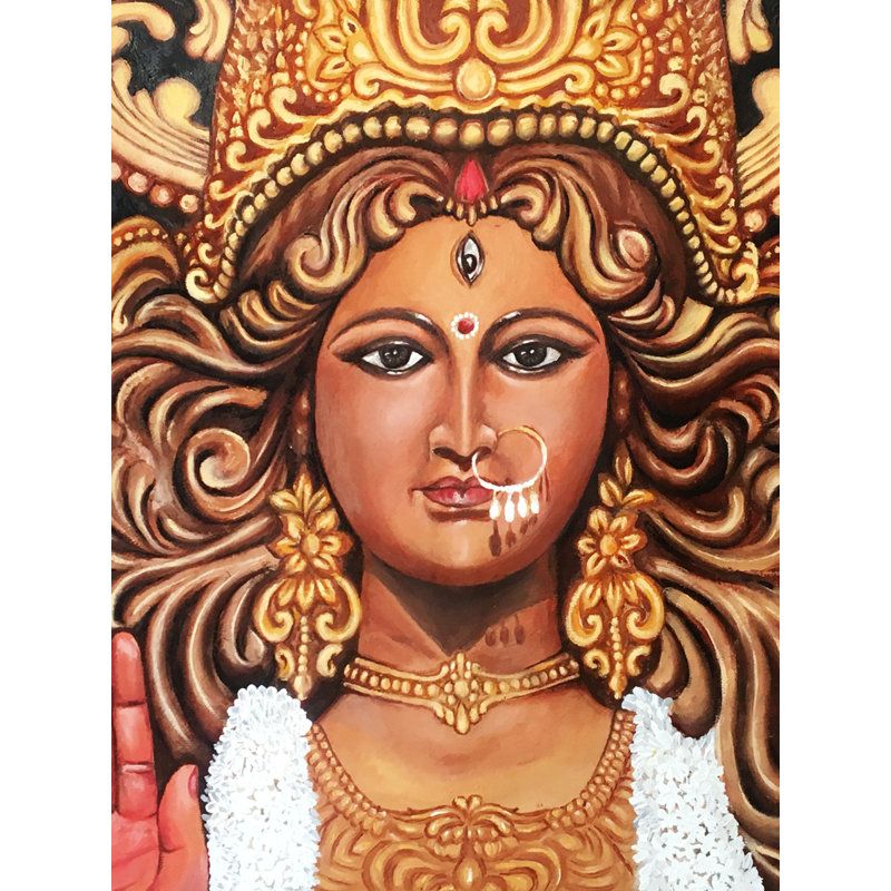 Durga Mata | Peinture acrylique sur toile | Par Amit Suthar
