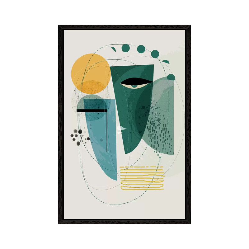 Emerald Island - Print on Canvas, 101.6cm H x 66.04cm W x 3.81cm D, Black Floater Framed