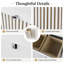 Armoire à linge double inclinable, armoire de rangement à persiennes à 2 sections