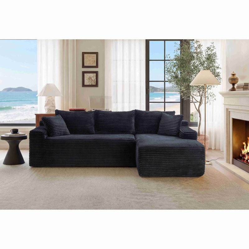Canapé modulaire 106,3 po Cloud, Noir