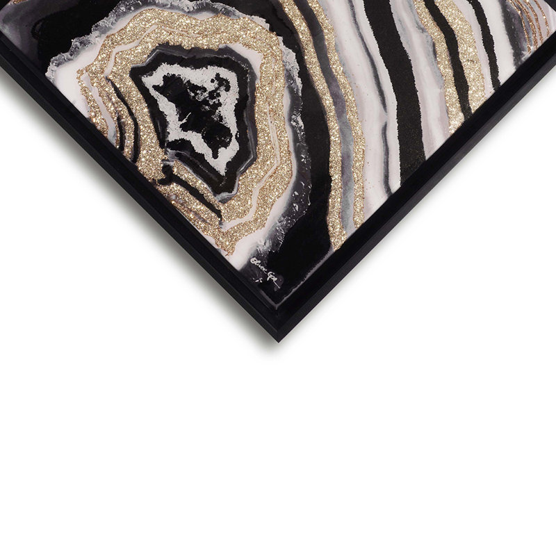 Noir Adore Geode, 25" H x 25" W