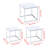 Living Room Nesting Coffee Table Set Of 3 High Glossing Marble Effect, Small Square Side Sofa Table 3 In 1 Nested Table Corner Little End Table Stackable Wood Tabletop With Chrome Frame (Black Marble)-1480114708