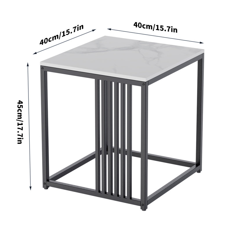 Leocadio Stone Top End Table